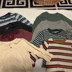 Assorted Striped and Solid Long Sleeve Shirts